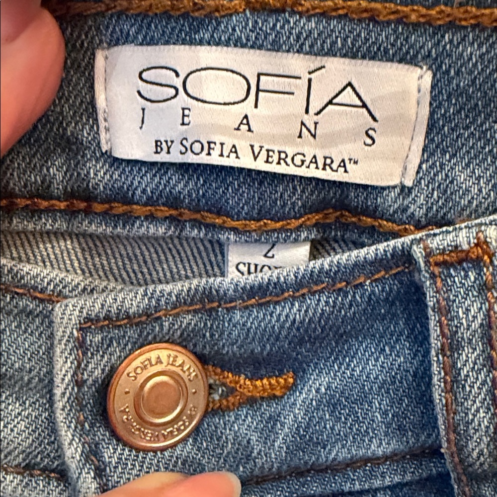 Sofia Jeans Women's Margot Wide Tri Inset High Rise Jeans - Picture 9 of 10